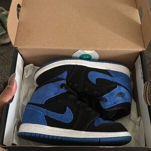 Nike Kids Black and Blue Shoes